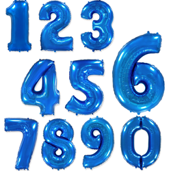 Цифра фольгированная, синяя (102см)