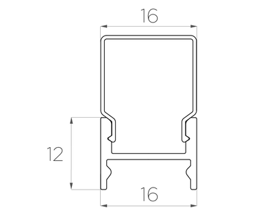 Алюминиевый профиль 4L-1216-S ANOD