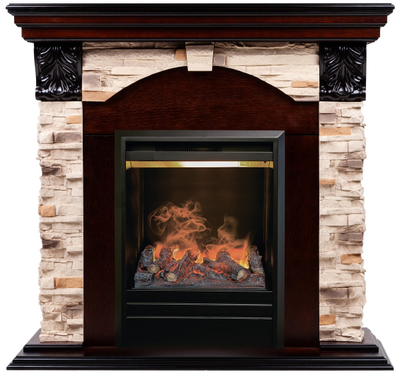 Электрокамин Dublin Rock AO с очагом 3D Olympic