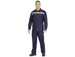 Костюм "Актуал NEW" темно-синий, куртка с полукомбинезоном