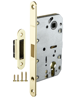 Замок межкомнатный под цилиндр MAGNET M85C-50 CP Золото