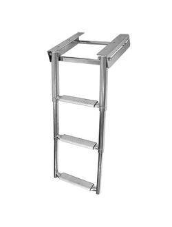Трап телескопический выдвижной, 3 серых ступени (ширина 272 мм.)