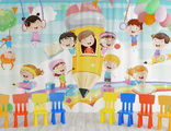 НФ-00003425 Занавес для сцены &quot;Дети играют&quot; (2,8*4,5м)