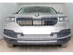 Защита радиатора для Skoda Karoq 2020- (2 части) chrome низ