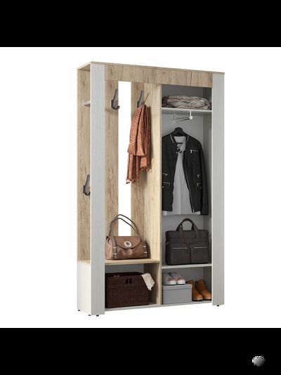 Франк прихожая Крафт/Ясень белый