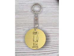 Брелок Sally Face, Салли Фейс с гравировкой №56