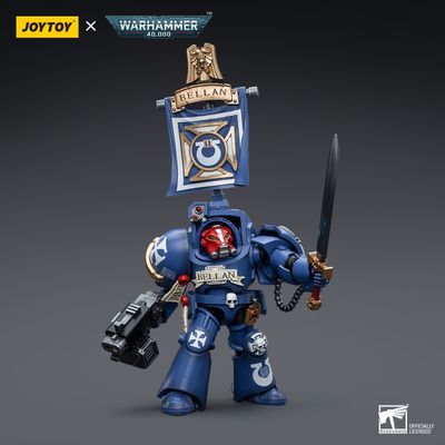 Сержант-Терминатор Ультрамаринов (Warhammer 40k) - КОЛЛЕКЦИОННАЯ ФИГУРКА 1/18 Ultramarines Terminators Sergeant Bellan (JT6663) - JOYTOY