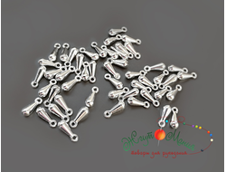 ПОДВЕСКА "КАПЕЛЬКА" ДЛЯ УДЛИНИТЕЛЬНЫХ ЦЕПОЧЕК  - 9мм - СЕРЕБРО