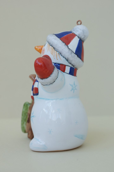 Снеговик с санками