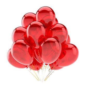 15 красных воздушных шаров