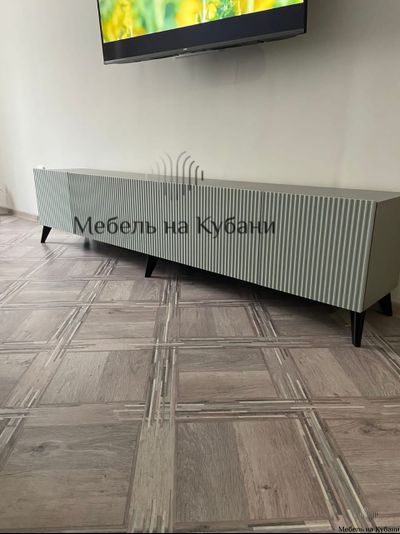 Сканди тумба под ТВ Серый Шифер/Грин Грей Софт