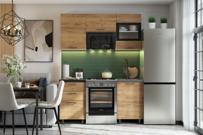 Аризона 1,6 м кухонный гарнитур Дуб золотой