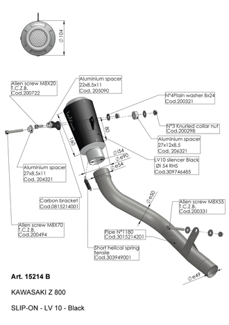 Глушитель LEOVINCE LV-10 Black 15214BU