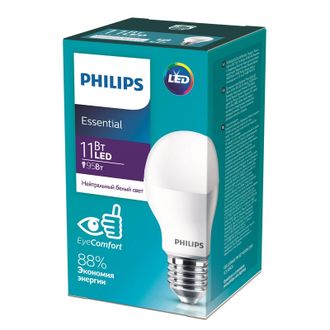 Лампа светодиодная Philips ESS LED Bulb 11W E27 4000K 230V 1CT/12RCA