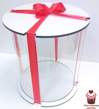 Коробка тубус Премиум Белая d 24см h 24см