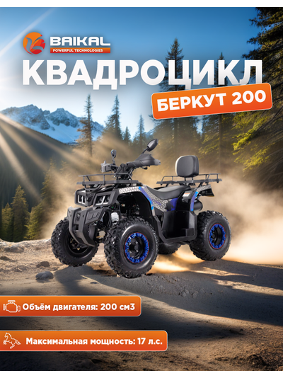 Квадроцикл BAIKAL БЕРКУТ 200 синий