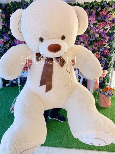 Огромный плюшевый медведь 180 см бежевый Михель