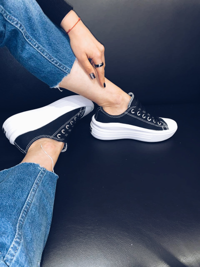 Кеды Converse All Star Move черные низкие 570256C фото на ноге 6