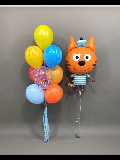 Набор шаров с гелием &quot;Три кота Коржик&quot;