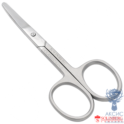 Ножницы маникюрные Solinberg 062, ногтевые, безопасные, матовые, лезвия 2 см