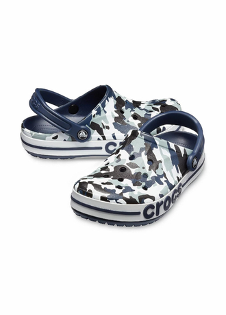 CROCS BAYABAND CLOG GRAPHIC CAMO BLACK