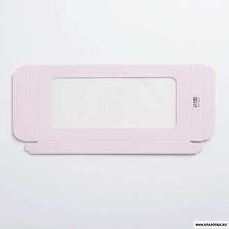 Коробка для шоколада «Розовая» с окном 17,3 x 8,8 x 1,5 см