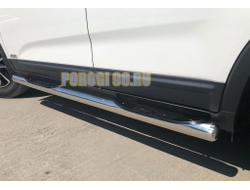 Пороги труба с проступью d76 Kia Sorento (2013-2020)