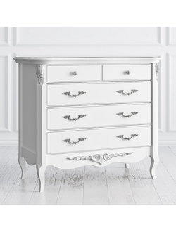 КОМОД БЕЛЬЕВОЙ 5 ЯЩИКОВ SILVERY ROME (L95*P48*H83) S109-K00-S
