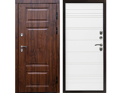 Дверь терморазрыв Премиум орех-White Line белая