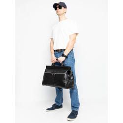 Кожаный саквояж Veano Premium black (арт. 4004-51)