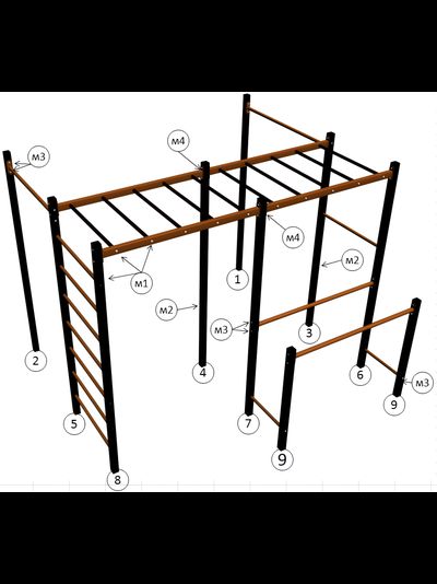 Спортивная площадка Workout W12 + гнездо