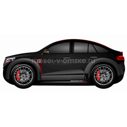 ЗБ020 Кровать  "AMG" черный. Размер: 740*670*1740. Спальная зона: 700*1600.