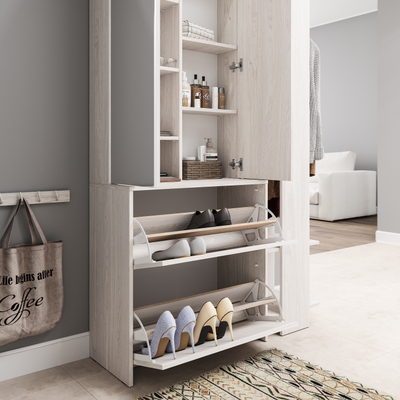 Прихожая Россо (1142*2083*358мм), ясень белый