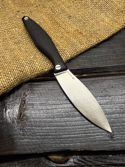 Фрикционный складной нож Канадец Малый сталь AUS10Со, рукоять G10 черный