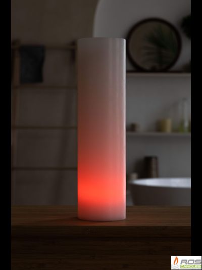 Гладкий парафиновый плафон для LED свечей - 9,2*35см