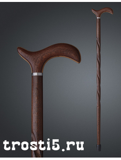 резная трость коричневая