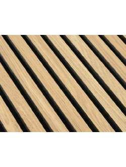 Акустическая стеновая панель стандарт 27х12 мм Белый дуб 2780х600х21