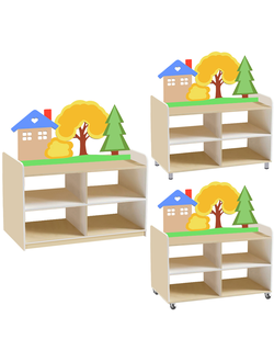 ТУМБА ДЛЯ ИГРУШЕК И ПОСОБИЙ 21 ДВУСТОРОННЯЯ