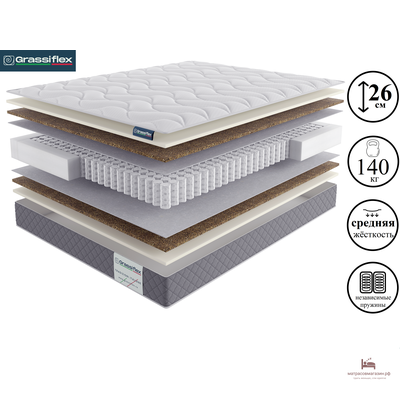 Матрас LIDER Grassiflex  высокий, с улучшенной поддержкой