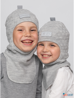 Шапка-шлем 20201-02 х/б подклад, св.серый 48-50