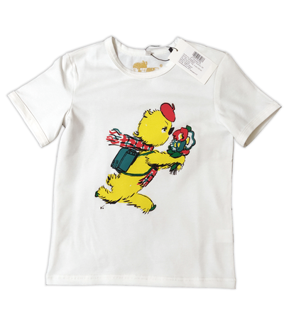 ФУТБОЛКА БЕЛАЯ «Привет Мишка» (НА 13 ЛЕТ)