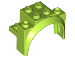 Vehicle, Mudguard 4 x 2 1/2 x 2 1/3 with Arch Round, Lime (18974 / 6112244)