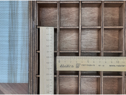 Комод для коллекции камней, 3 ящика на 70, 50, 40 ячеек, цвет "Палисандр" (36*24*13 см, 4 кг) №21390