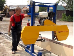 Ленточная пилорама бензиновая Астрон-9.02 двигатель Honda 13л.с.