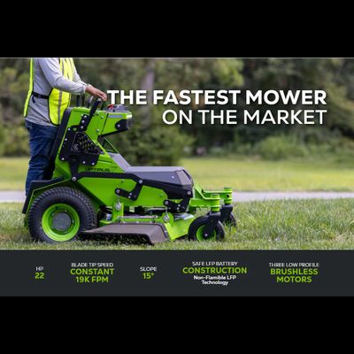 Райдер Stand-on Greenworks OptimusZ ZTCS92 82V 8 кВт·ч