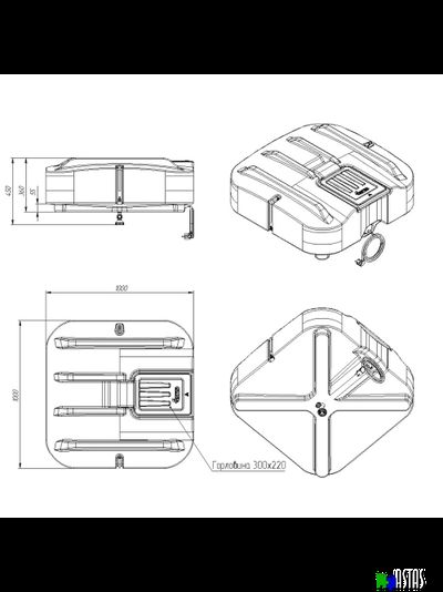 Бак для душа Rostok Ok 250 л с подогревом