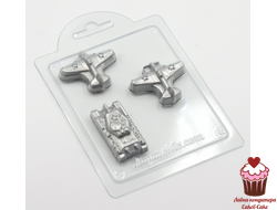 Форма пластик Военная техника мини