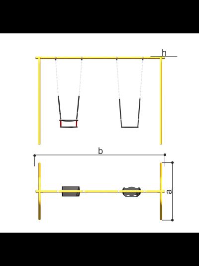 Детские качели двойные Romana 108.58.00-02
