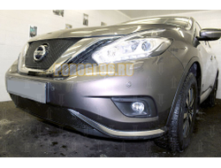 Защита радиатора Nissan Murano Z52 2014- black низ PREMIUM