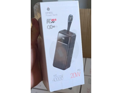 Внешний АКБ (Power bank) Deespi  DP40Q 40000mAh PD20W/QC3.0/Fast 22.5W/LED Display (Black)